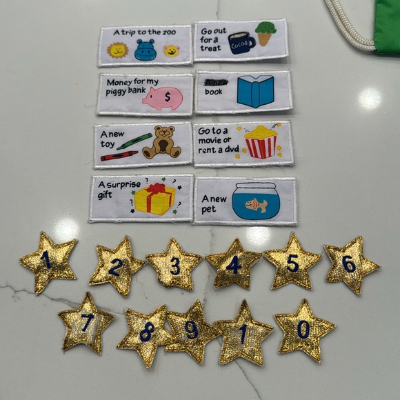 2 Responsibility-Chore Charts with Velcro  stars, responsibilities, and rewards - Picture 9 of 13